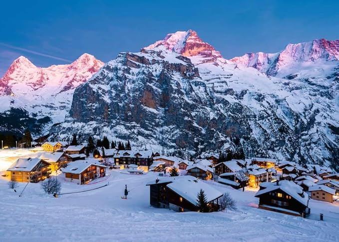 Casse-tête Ravensburger - Beautiful Mountains : Oberland bernois, Mürren - 1000 pièes