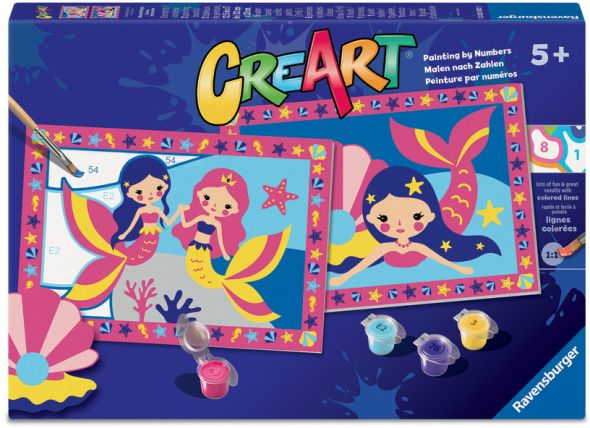 Peinture à numéro CreArt Junior: Sirènes Enchantées