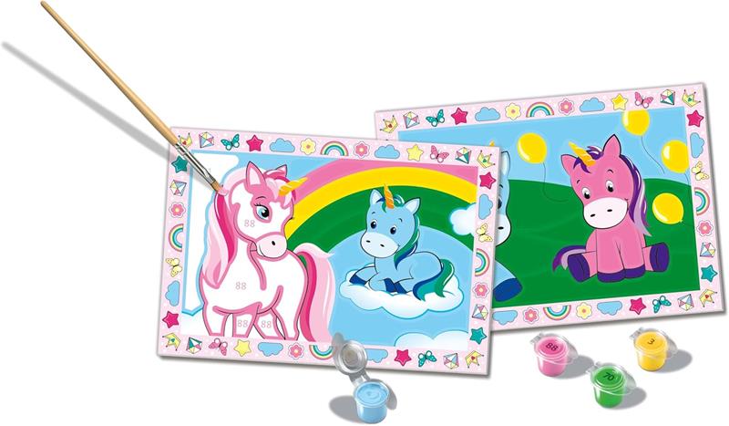 Peinture à numéro CreArt Junior: Licornes joyeuses