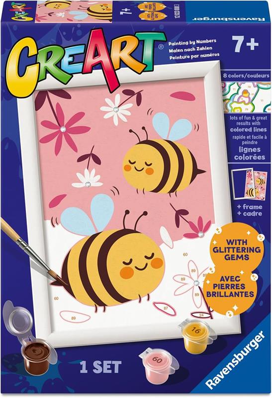 Peinture à numéro CreArt : Joyeuses abeilles