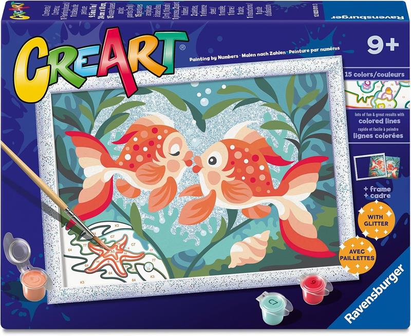 Peinture à numéro CreArt : Poissons amoureux
