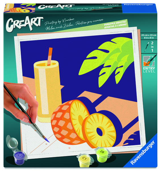 Peinture à numéro CreArt : Mocktail à l'ananas