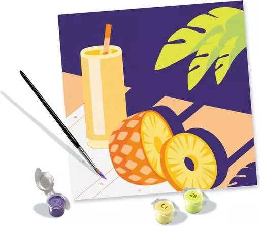 Peinture à numéro CreArt : Mocktail à l'ananas
