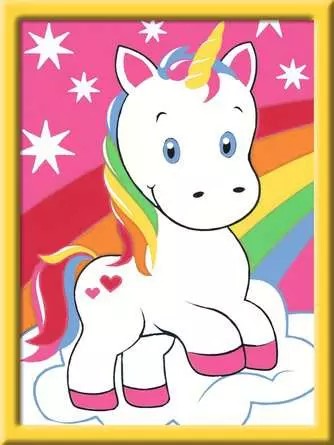 Peinture à numéro CreArt : Licorne mignonne