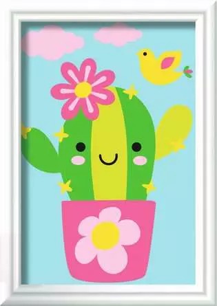 Peinture à numéro CreArt : Petit cactus