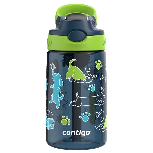 Bouteille d’eau Contigo pour enfants antifuite avec paille Aubrey 14 oz - Cool Lime