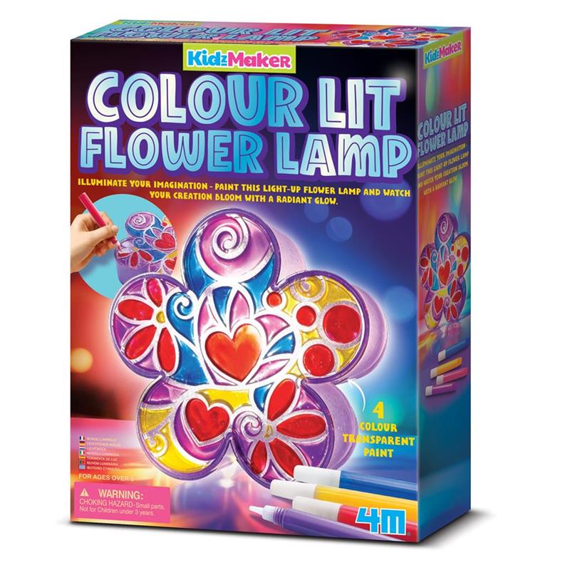 Lampe fleur lumineuse aux couleurs éclatantes