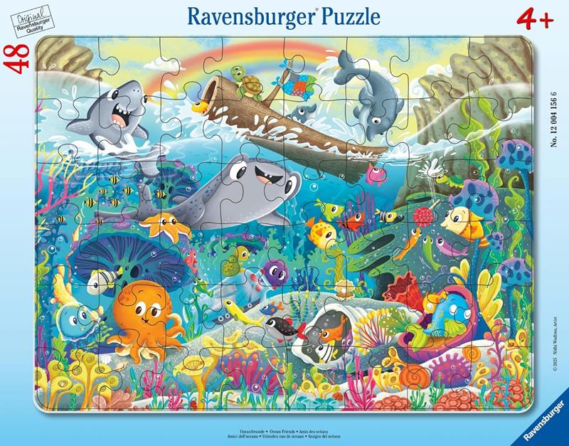 Casse-tête Ravensburger avec cadre - Les amis de l'océan - 48 pièces