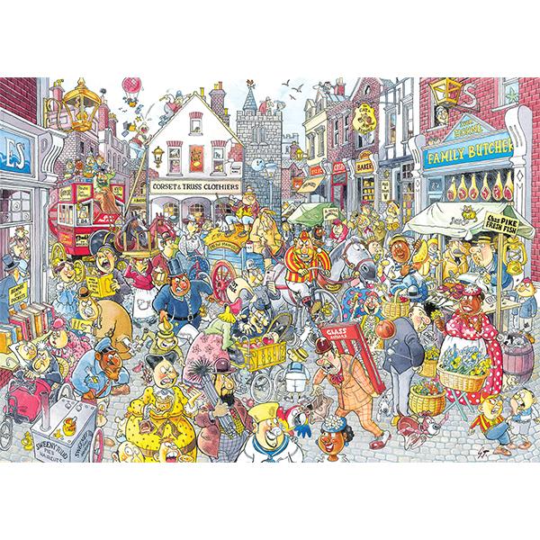 Wasgij? Destiny Retro Puzzle No. 10 – High Street Hassle! – 1000 Pieces
