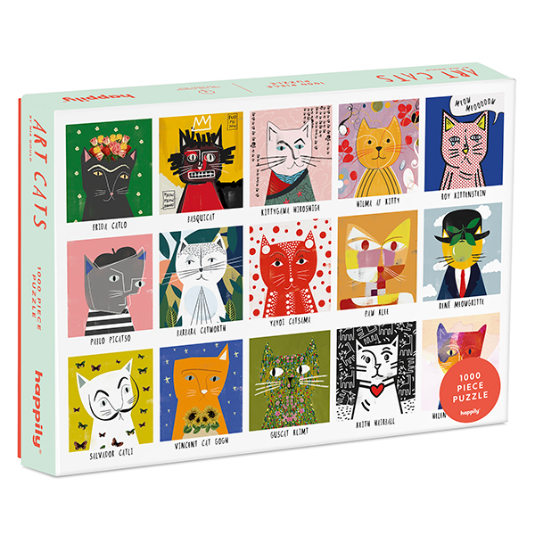 Happily Puzzle – Art Cats by Nia Gould – 1000 Pieces