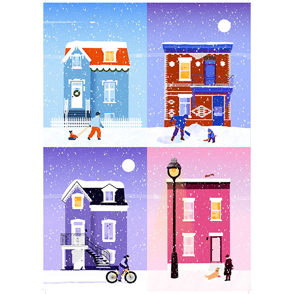 Holiyay Puzzle – Montréal in the Snow by Charline Baubeau – 1000 Pieces