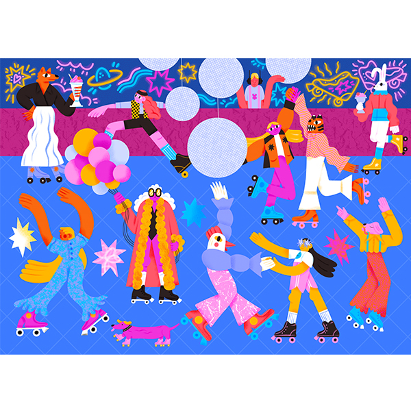 Casse-tête Holiyay - Disco-roulettes par Barbora Keherova - 1000 pièces