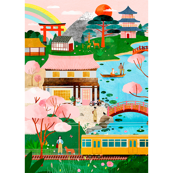 Holiyay Puzzle – Japanese Daydreams by Laura Lhuillier – 1000 Pieces