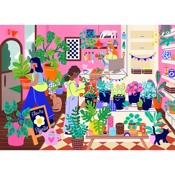 Casse-tête Holiyay -Plantes et fleurs de Coquiette - 500 pièces