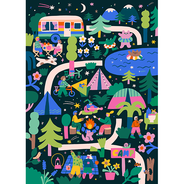 Holiyay Puzzle - Camp Friendship by J. Zengovari - 1000 pieces