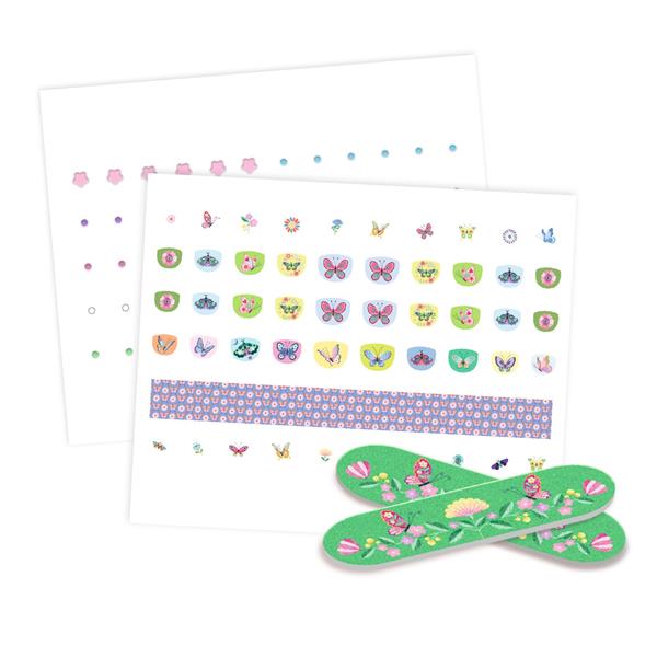 Djeco Nail Stickers - Springtime butterflies