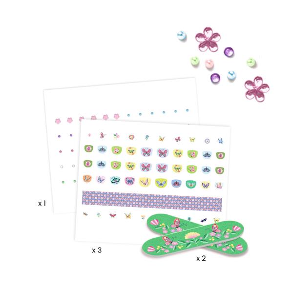 Djeco Nail Stickers - Springtime butterflies