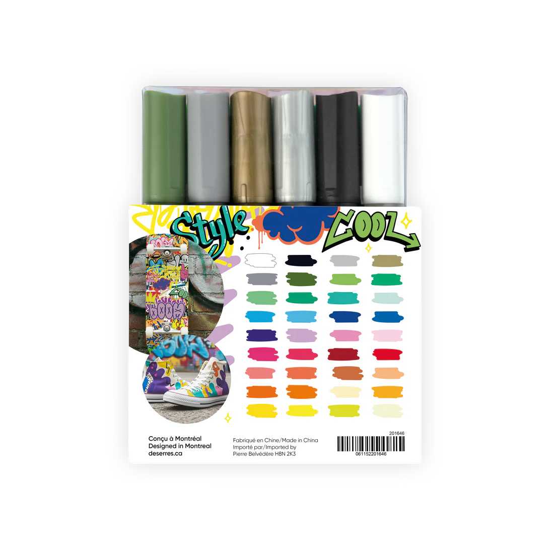 Marqueurs acryliques DeSerres 2mm - 36 marqueurs
