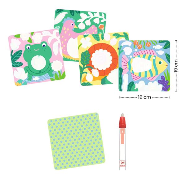 Coloriages magiques Djeco : Coucou caché maman-bébé du jardin