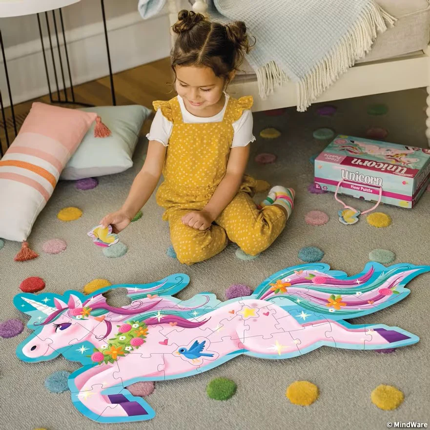Casse-tête de plancher - Licorne scintillante - 44 pièces