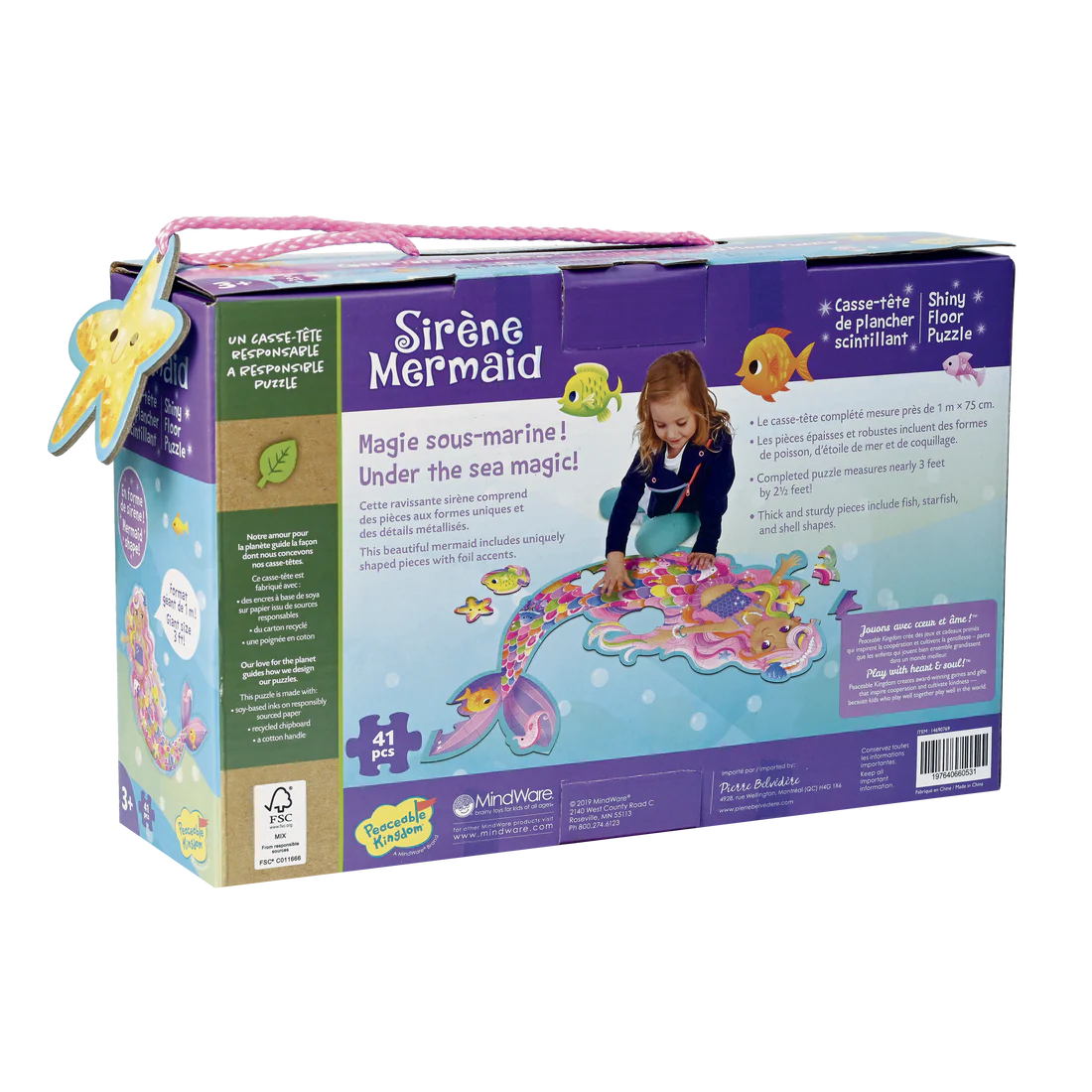Floor Puzzle - Sparkling Mermaid - 41 Pieces