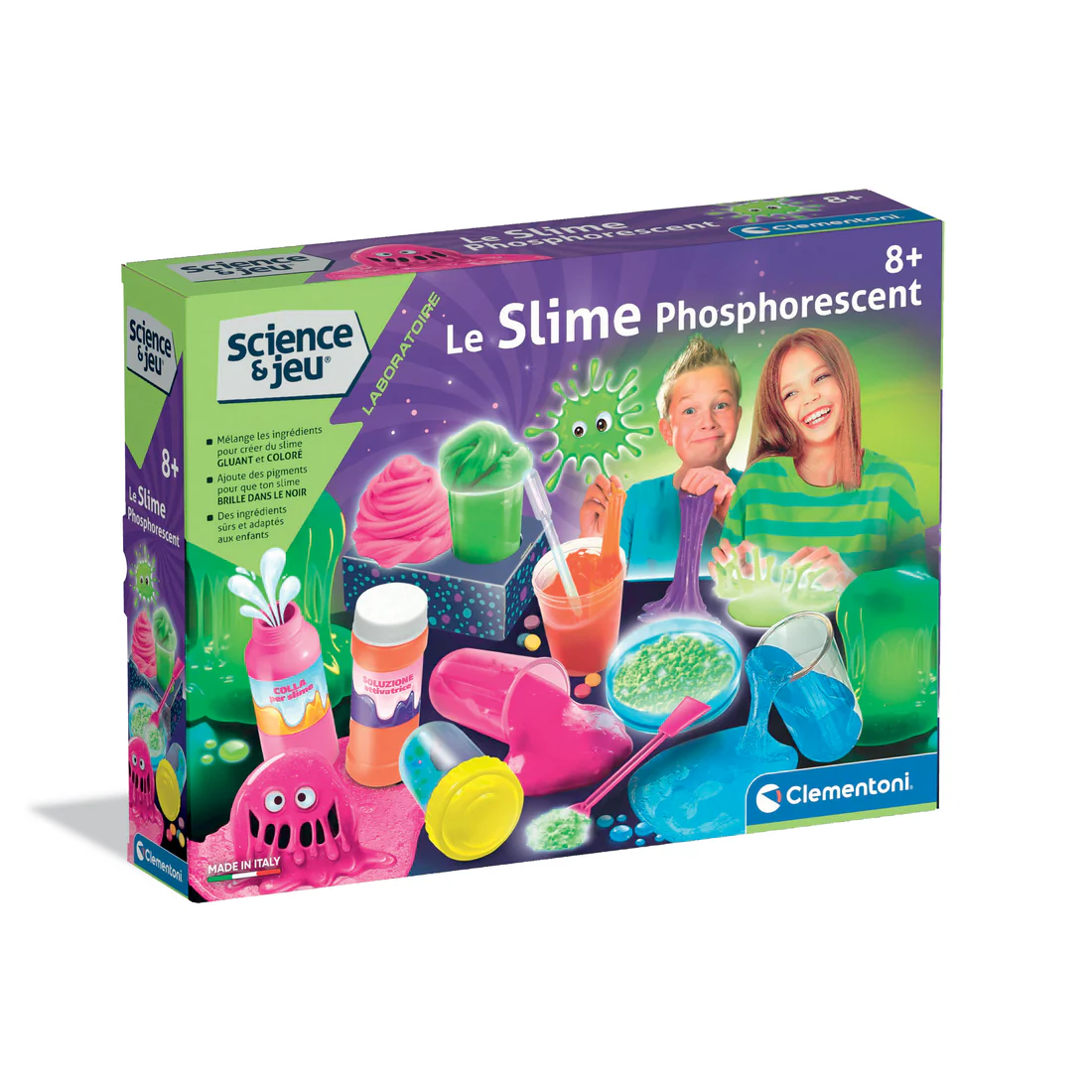 Science & jeu Clementoni : Le slime phosphorescent