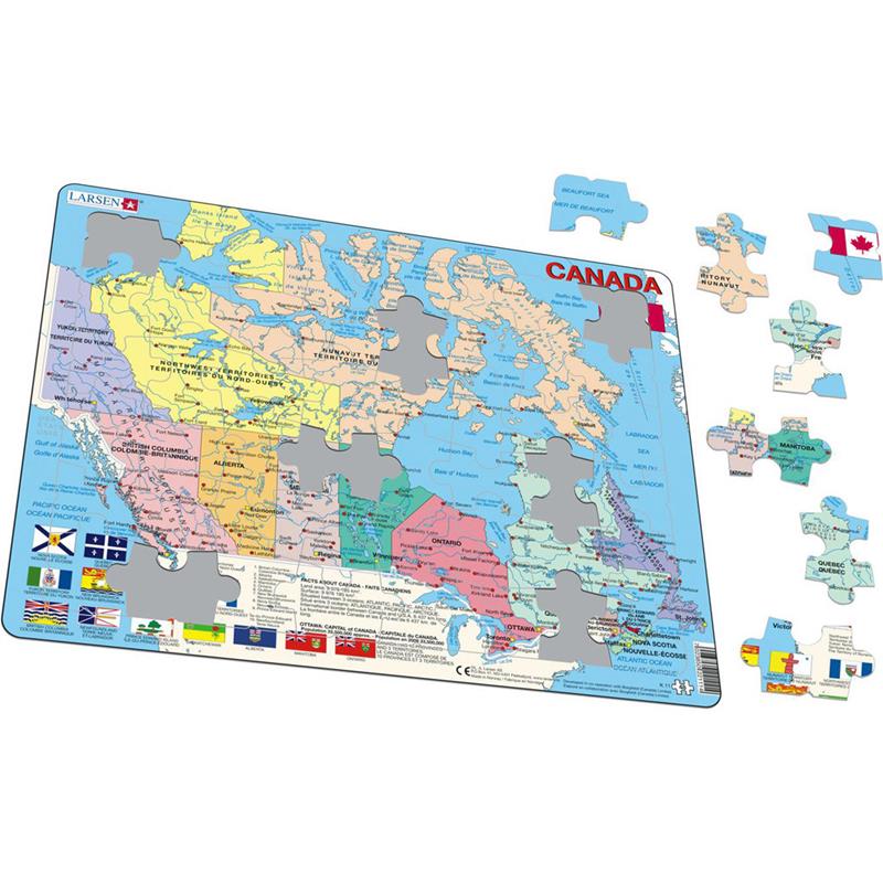 Casse-tête Larsen - Carte du Canada - 48 pièces