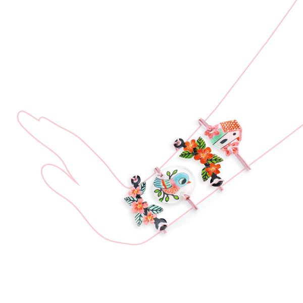 DIY Djeco - Bijoux en plastique magique : Le faon et l'oiseau
