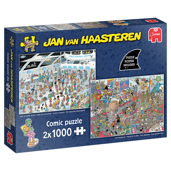 Casse-tête Jan Van Haasteren - À nous l'espace et Tous déguisés - 2X1000 pièces