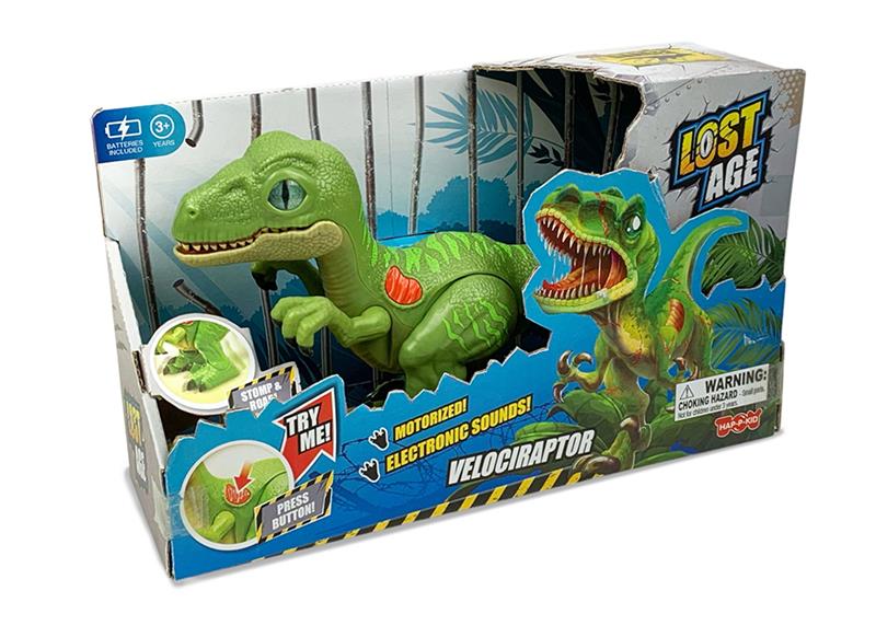 Dinosaure motorisé Vélociraptor 26 cm