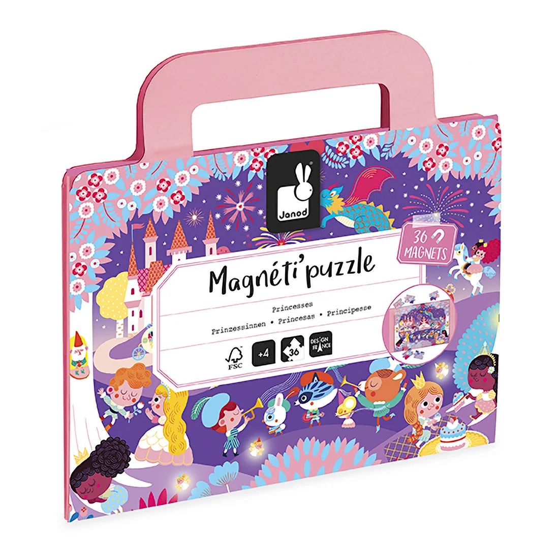 Magneti'puzzles Janod - Princesses - 36 pièces
