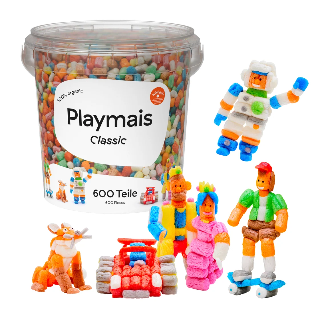 Playmais Classic - 600 Pieces in a Bucket
