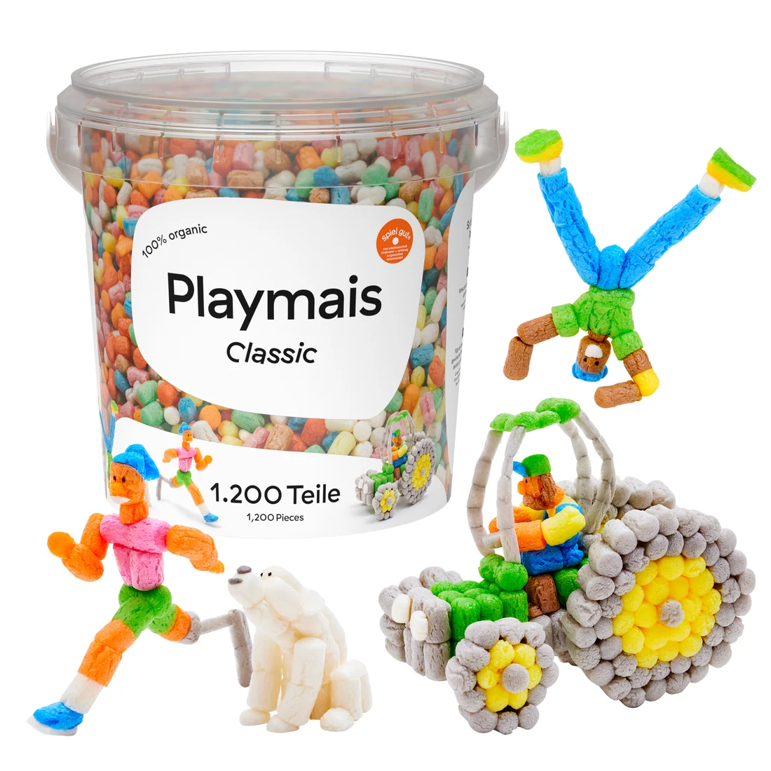 Playmais Classic - 1200 Pieces in a Bucket
