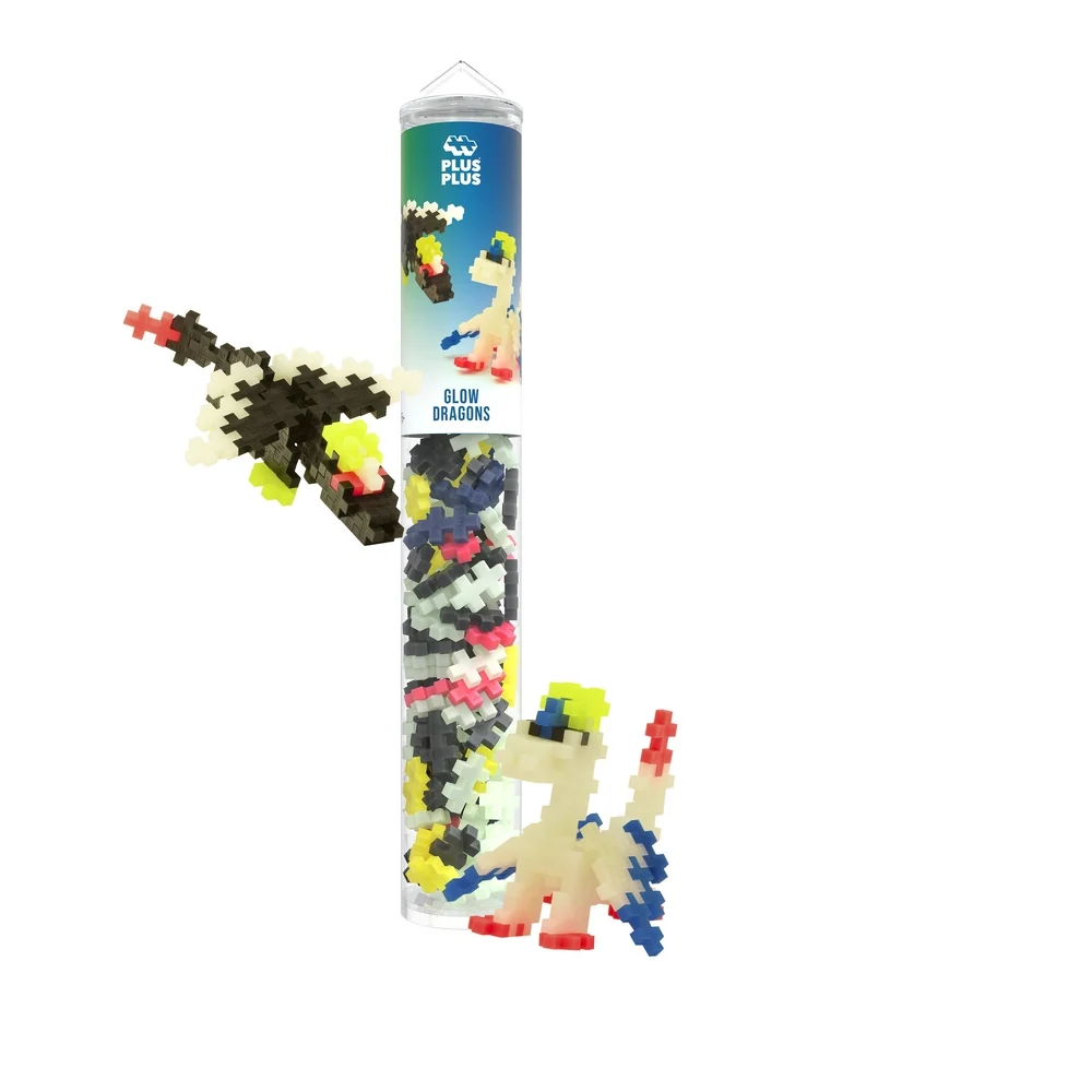 Plus Plus - Tube dragons lumineux - 100 pièces