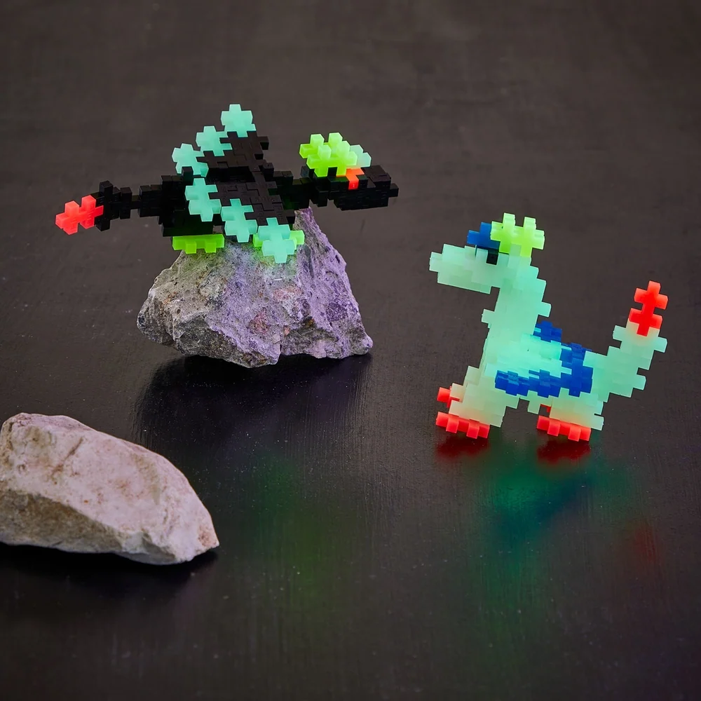 Plus Plus - Tube dragons lumineux - 100 pièces
