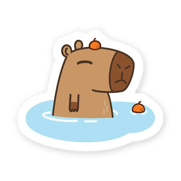 Autocollant en vinyle - Capybara