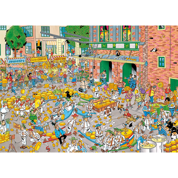 Casse-tête Jan Van Haasteren - Le Marché au Fromage & Course de Voiliers - 2 x 1000 pièces