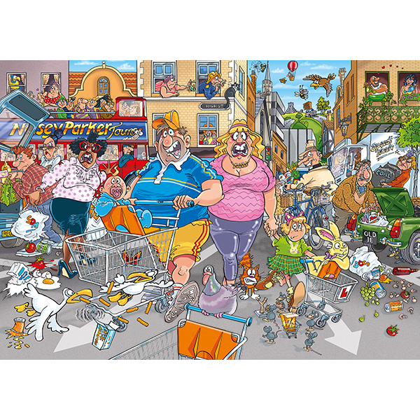 Wasgij Original #46 Puzzle - Middle Aisle Madness ! - 1000 Pieces