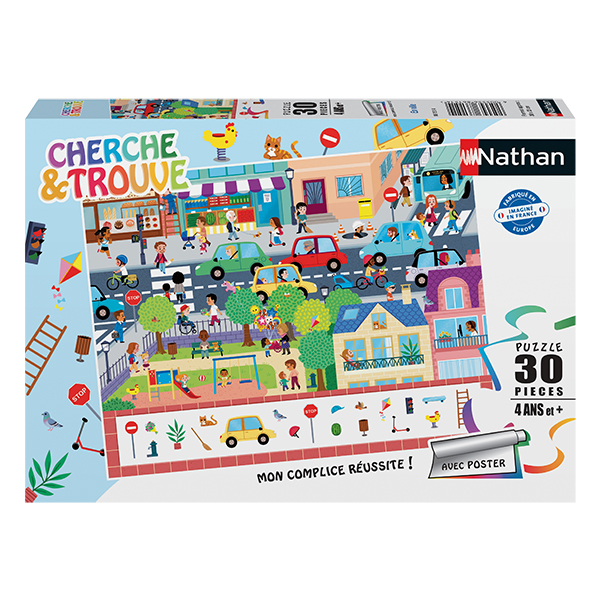 Casse-tête Nathan - Cherche et trouve : en ville - 30 pièces