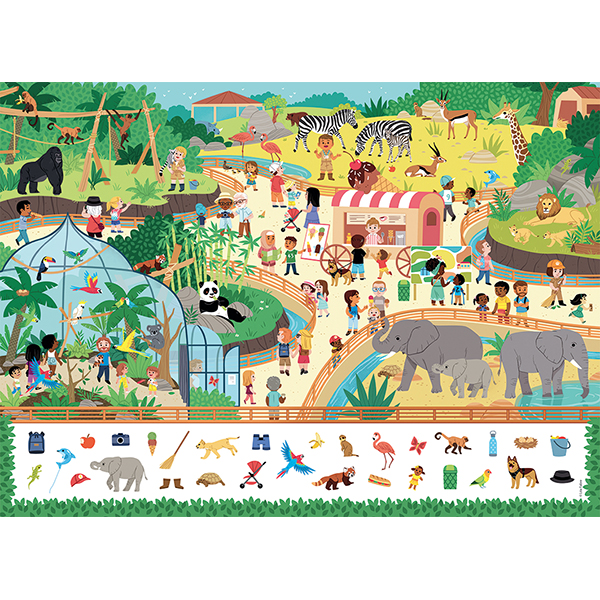 Casse-tête Nathan - Cherche et trouve : au zoo - 45 pièces