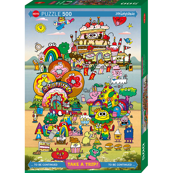 Heye Puzzle - Take a Trip! with Jon Burgerman - 500 Pieces