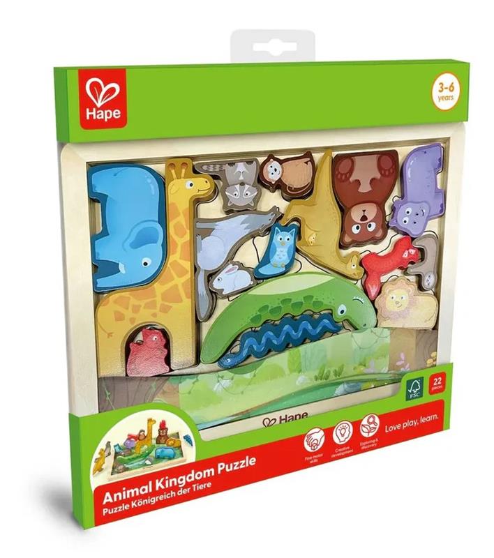 Casse-tête en bois Hape - Royaume des animaux