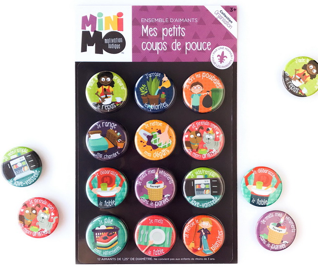Image Ensemble d'aimants - Mes petits coups de pouce - 12 aimants