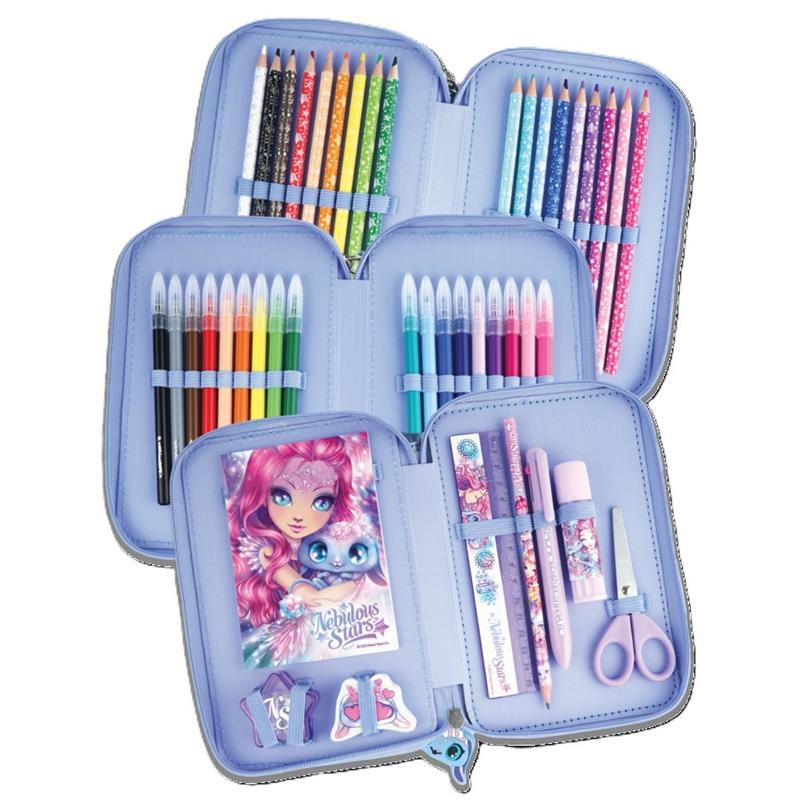 Nebulous Stars - Trousse à crayons à 3 volets - Estrelia & Astria