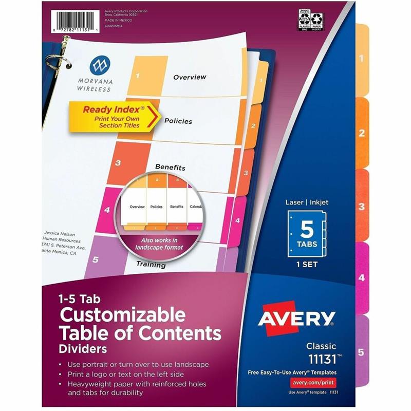 Image Ready Index® Dividers