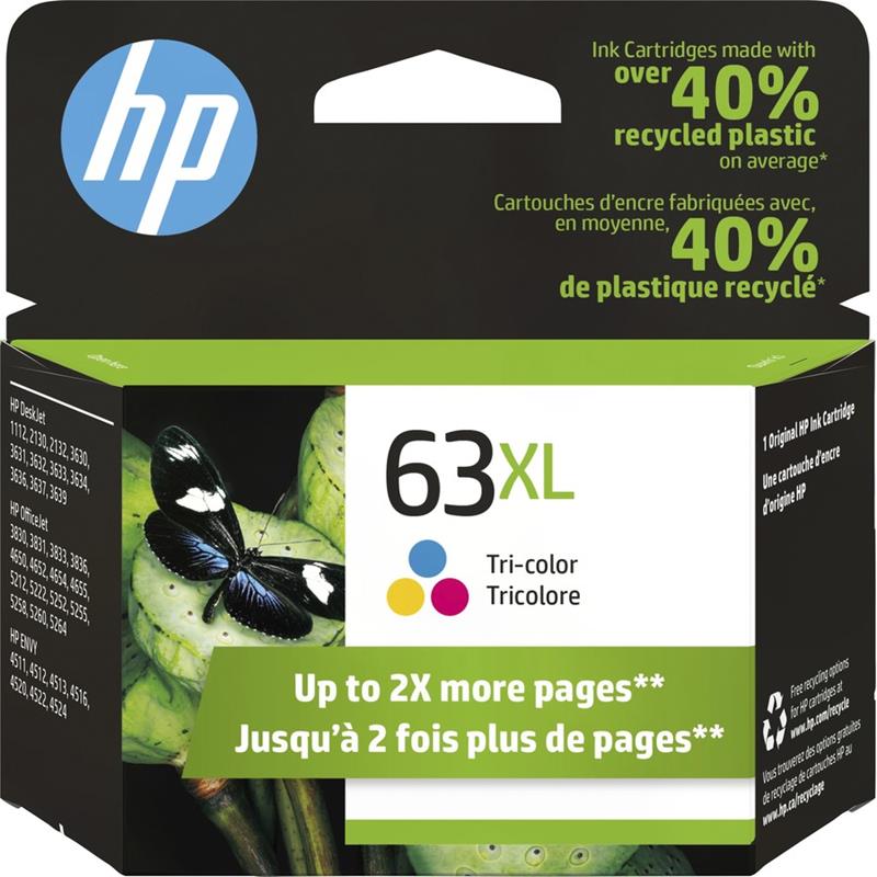Image Cartouche jet d'encre à haut rendement HP 63XL