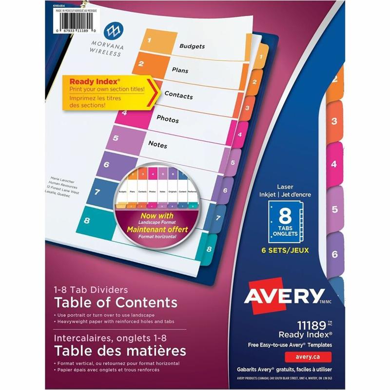 Image Ready Index® Dividers