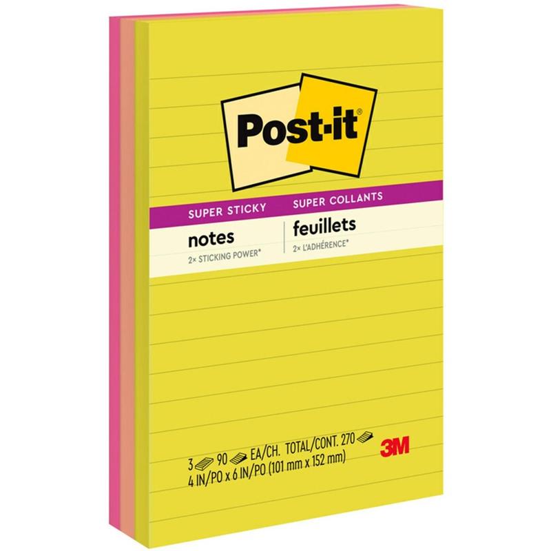 Image Feuillets super collants Post-it® - collection joie estivale