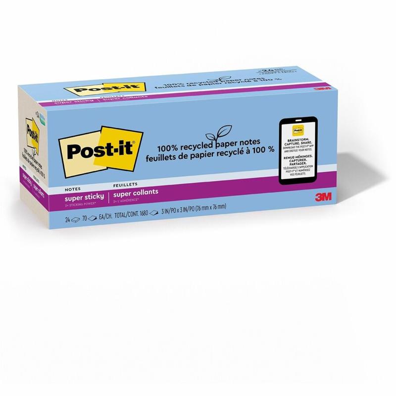 Image Post-it® Super Sticky Recycled Notes – Oasis Collection
