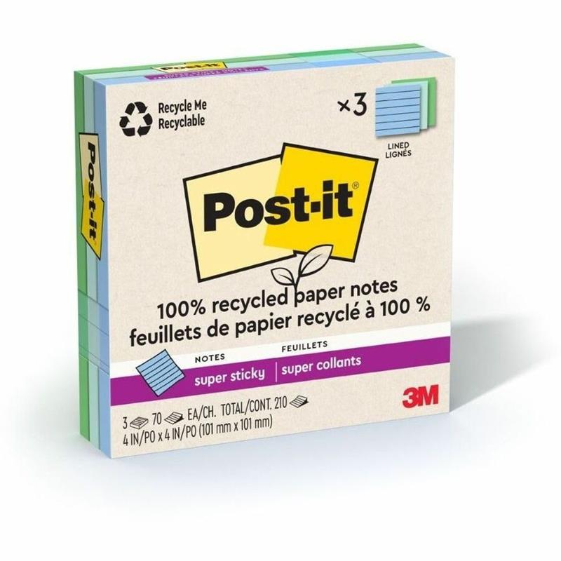 Image Post-it® Super Sticky Recycled Notes – Oasis Collection